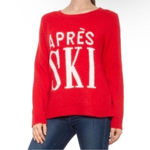 Cupcakes and Cashmere Apres Ski Red Jumper Sweater
